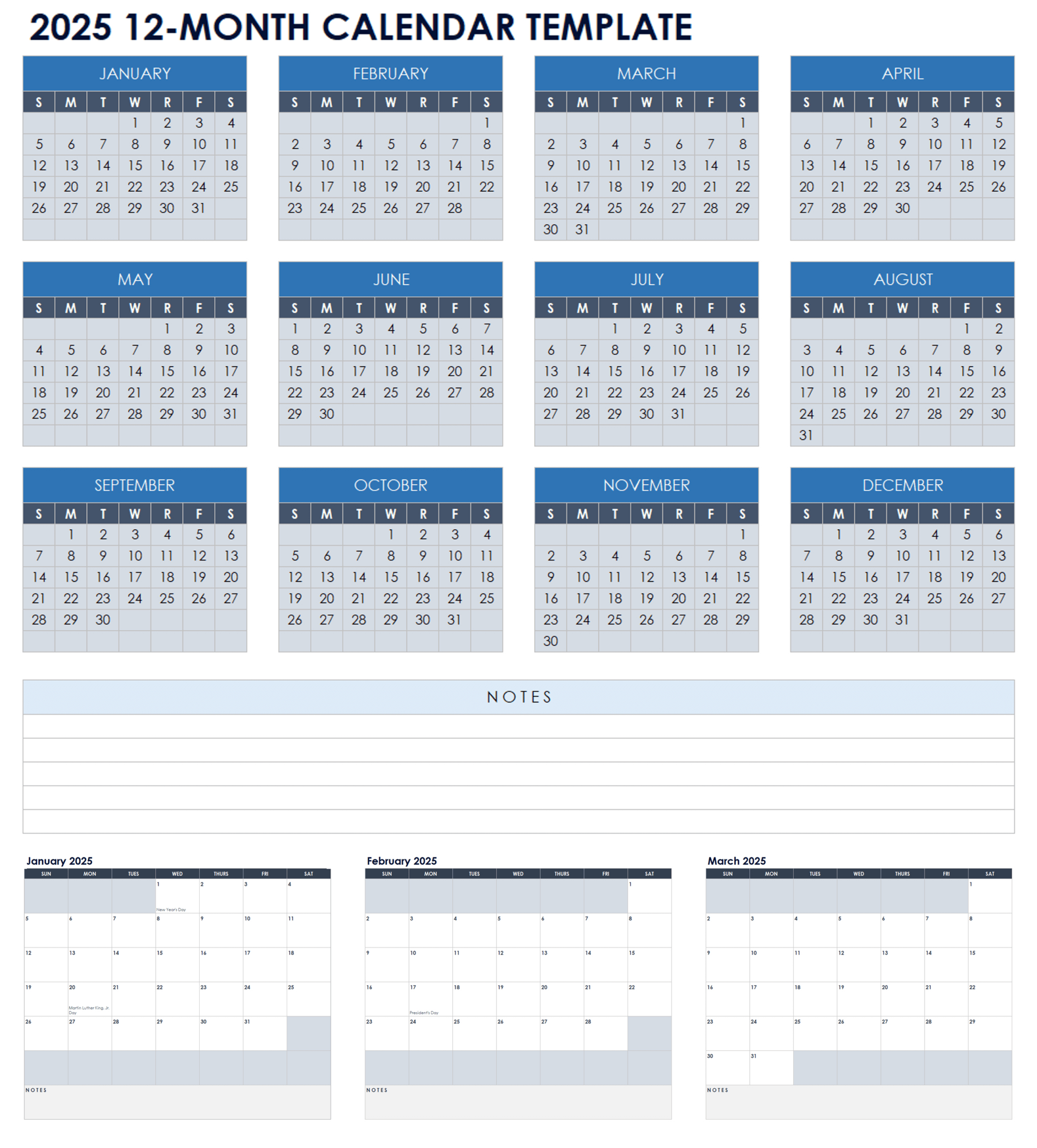 15 Free 2025 Monthly Calendar Templates | Smartsheet intended for Printable Monthly Workout Calendar 2025