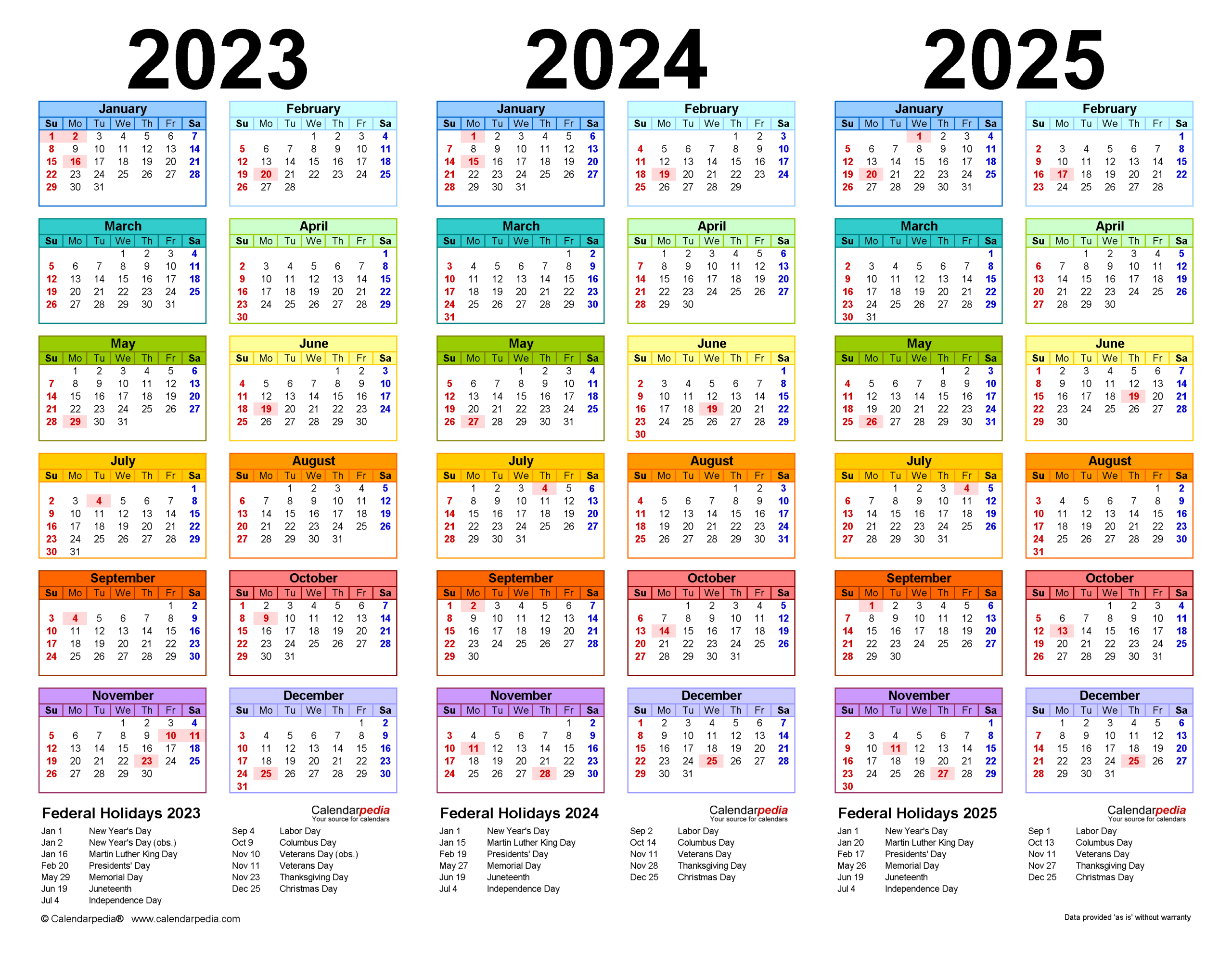 2023-2025 Three Year Calendar - Free Printable Word Templates throughout Printable 3 Year Calendar 2025