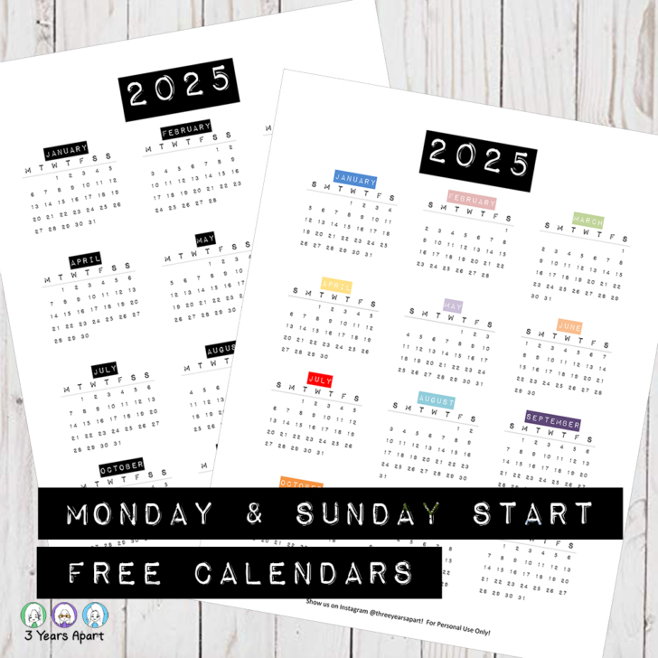 Advent Calendar 2025 Ideas Printable