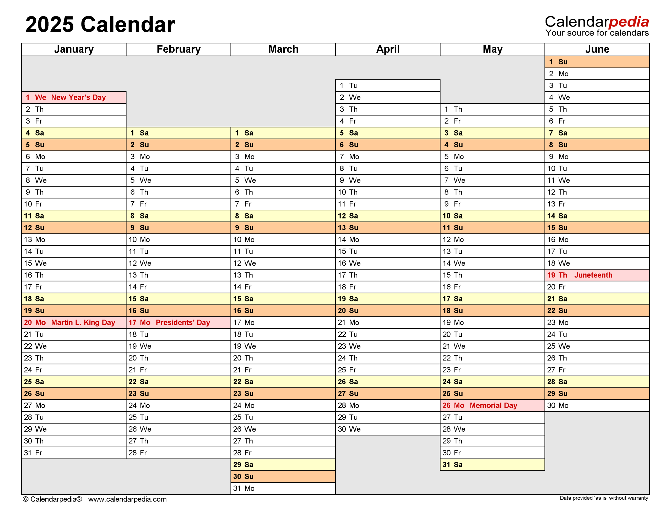 2025 Calendar - Free Printable Pdf Templates - Calendarpedia with Printable Calendar 2025 Fundraiser Template