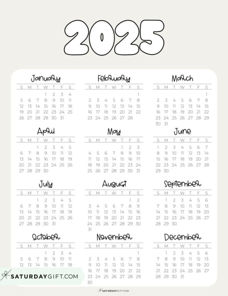 Cute Weekly Calendar 2025 Printable