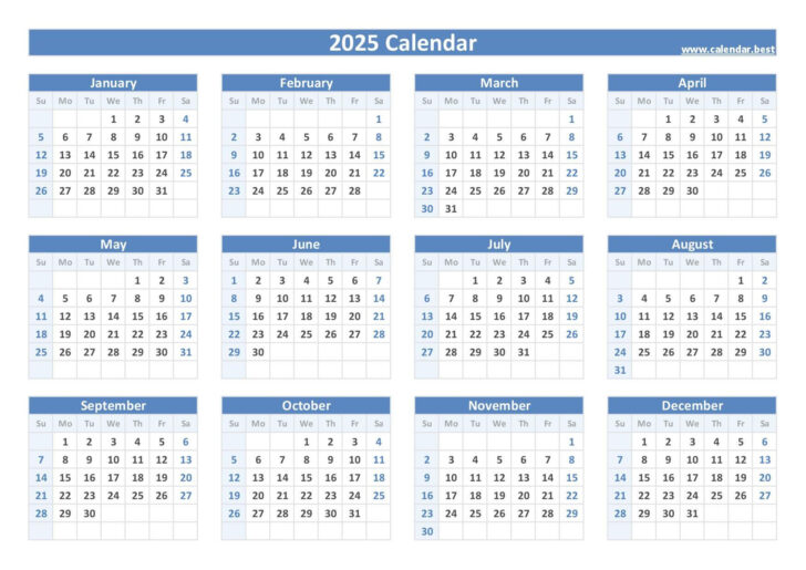 Six Week Calendar 2025 Printable