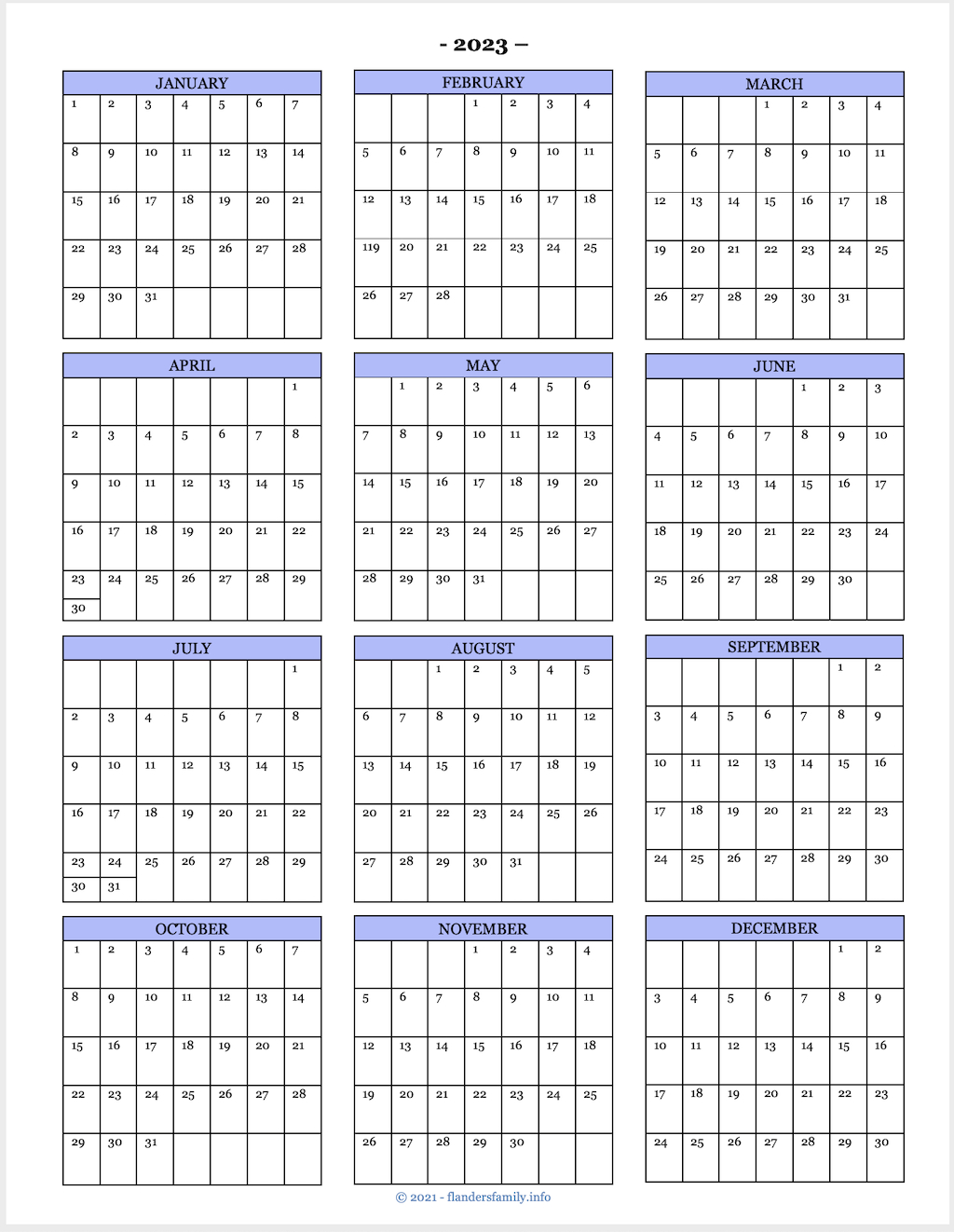 2025 Calendars for Fill In Calendar 2025 Printable