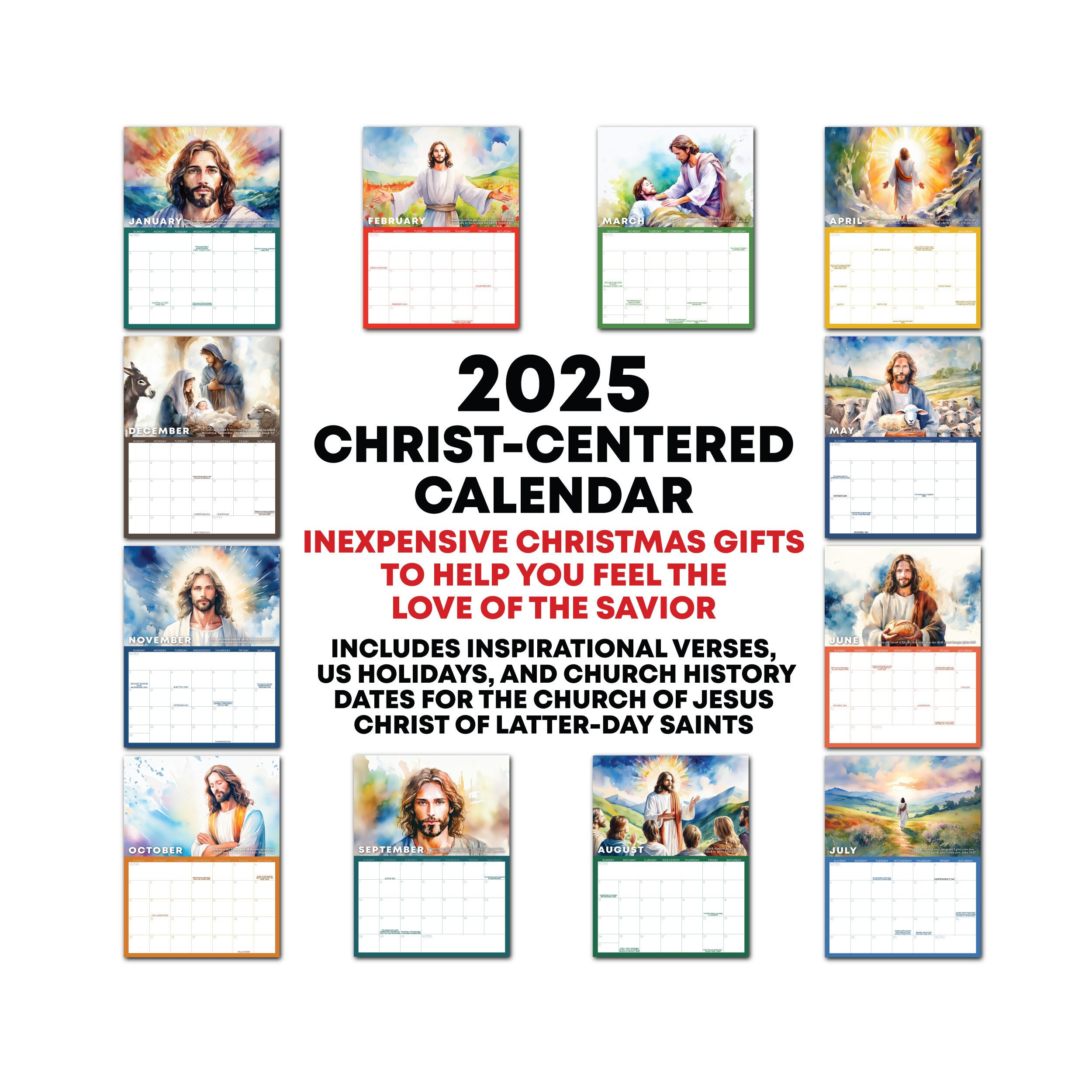 2025 Christ-Centered Calendar With Pictures Of Christ with regard to Printable Christian Advent Calendar 2025