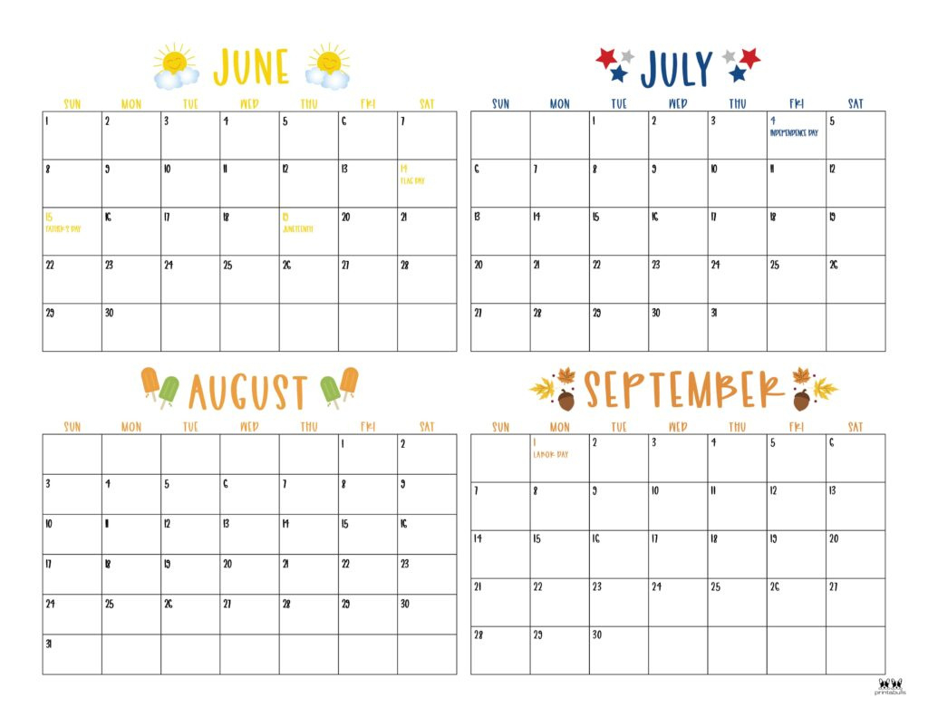 2025 Four Month Calendars - 31 Free Printables | Printabulls pertaining to 4 Month Calendar Printable 2025