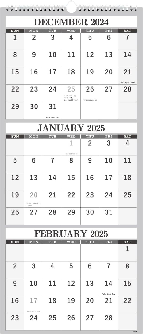 Large Wall Calendar 2025 Printable