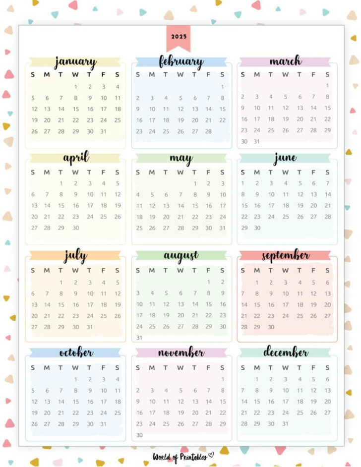 2025 Cute Calendar Printable