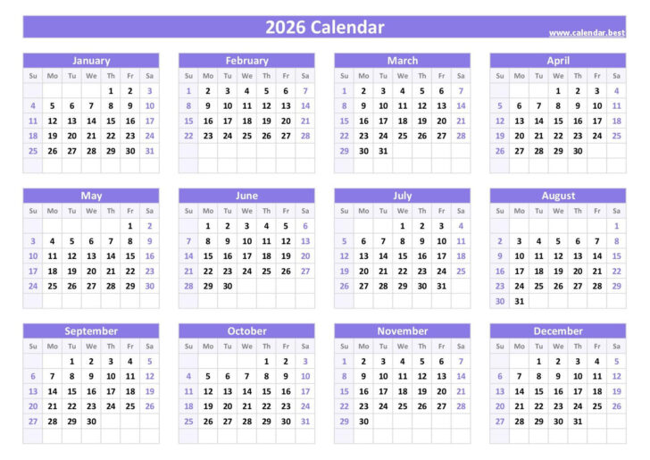 2026 and 2026 Calendar Printable