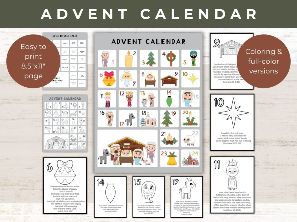 25 Advent Calendar Bible Verses With Advent Cards | Healing Home for Free Printable Advent Calendar 2025 Bible Verses