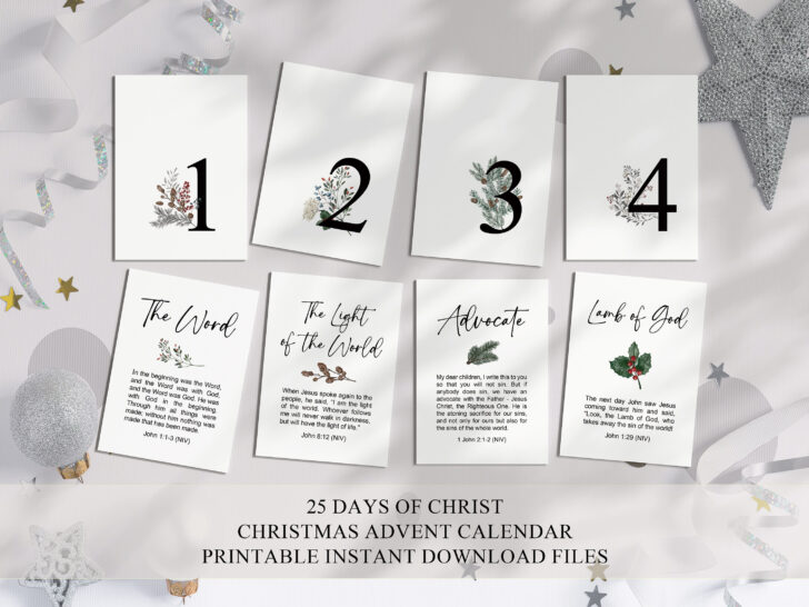 Printable Christian Advent Calendar 2025