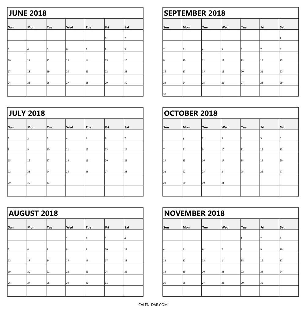 6 Month Calendar Template – Printable Blank Calendar Template throughout 6 Month Calendar Printable