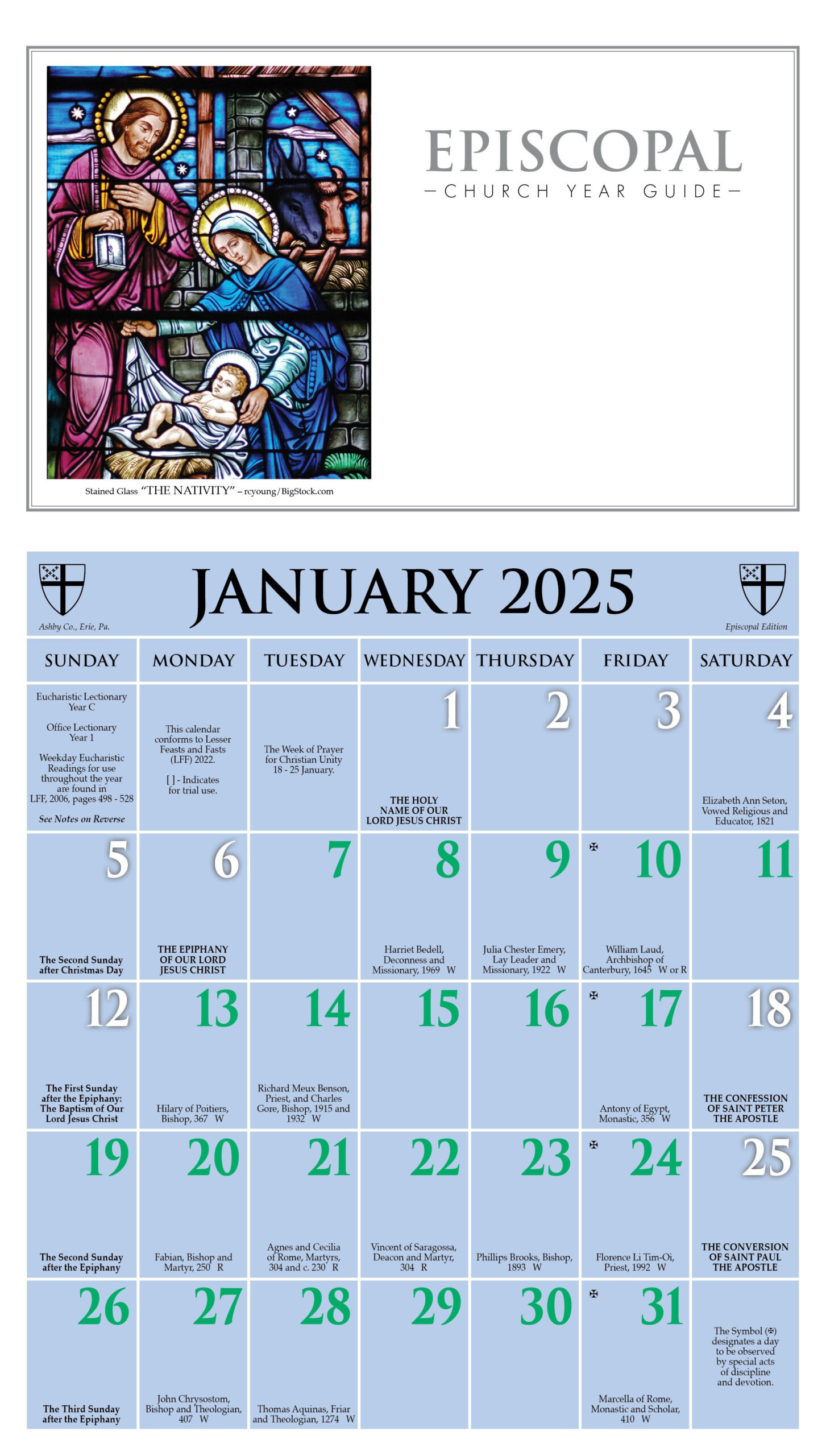 Churchpublishing: 2025 Episcopal Church Year Guide Kalendar for Liturgical Calendar 2025 Printable