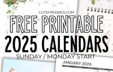 Download 2025 Printable Calendar Templates And 2025 Planners for Monthly Free Printable 2025 Calendar Printable.