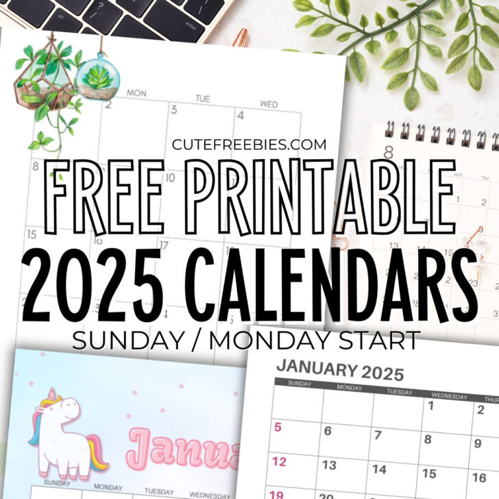 Monthly Free Printable 2025 Calendar Printable.