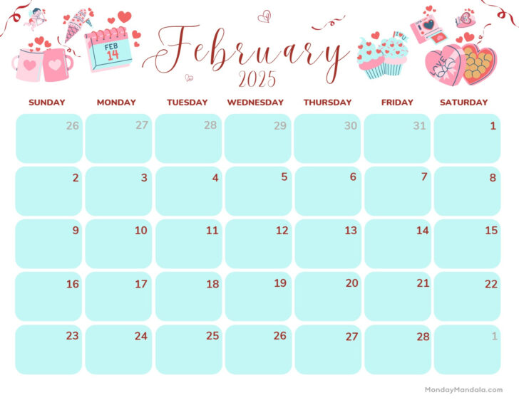 February 2025 Calendar Free Printable