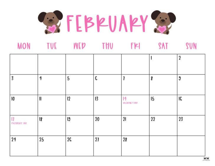 Feb 2025 Calendar Printable Free