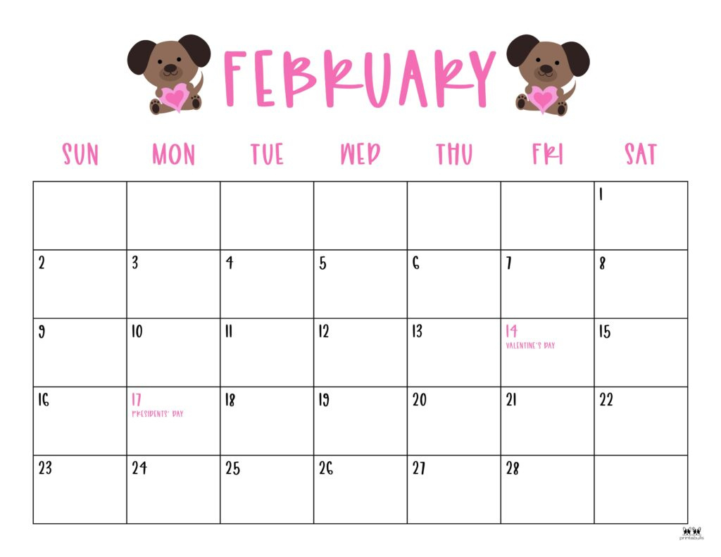 February 2025 Calendars - 107 Free Printables | Printabulls intended for February 2025 Calendar Printable with Holidays