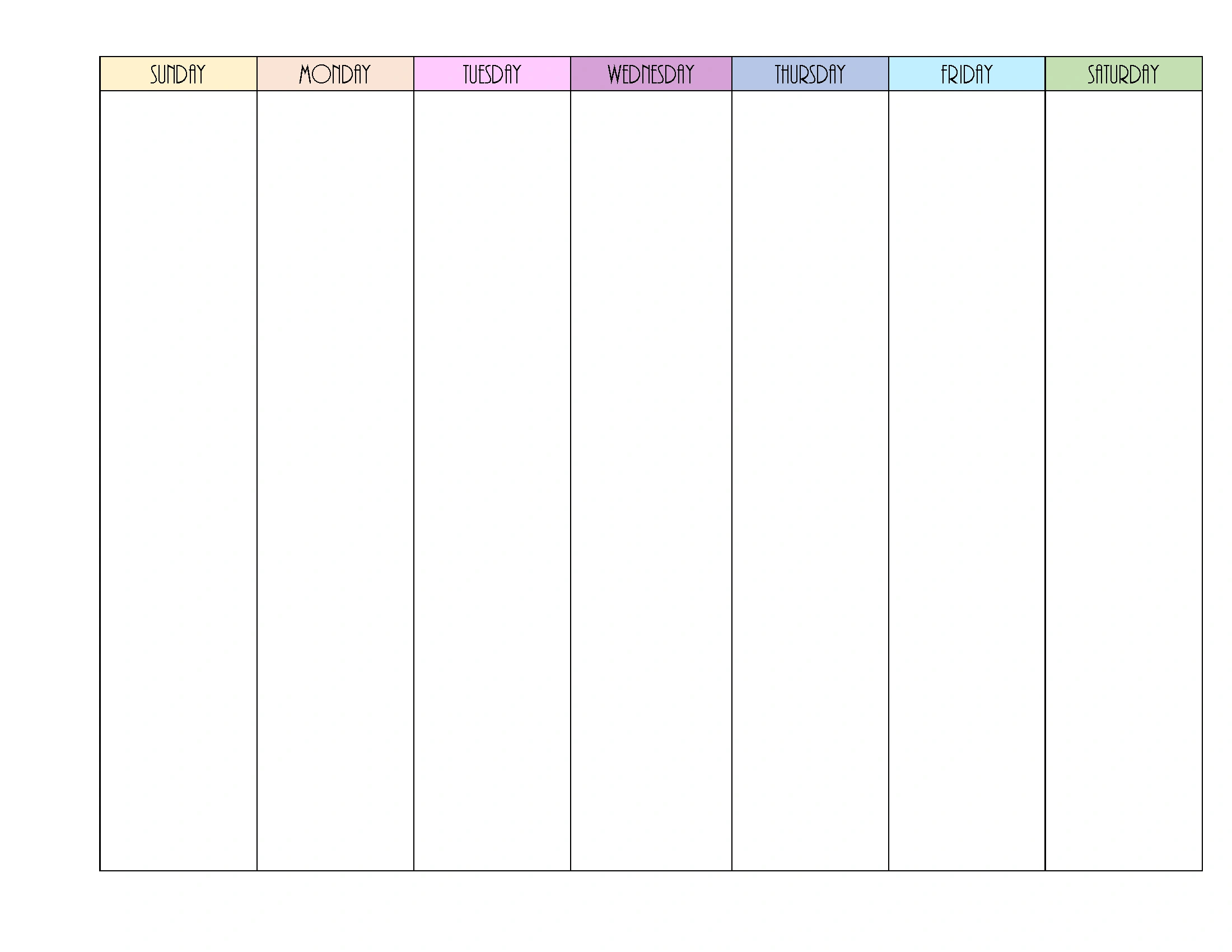 Free 2024 Weekly Planner Pdf Printable | Instant Download in 7 Day Blank Weekly Calendar Printable