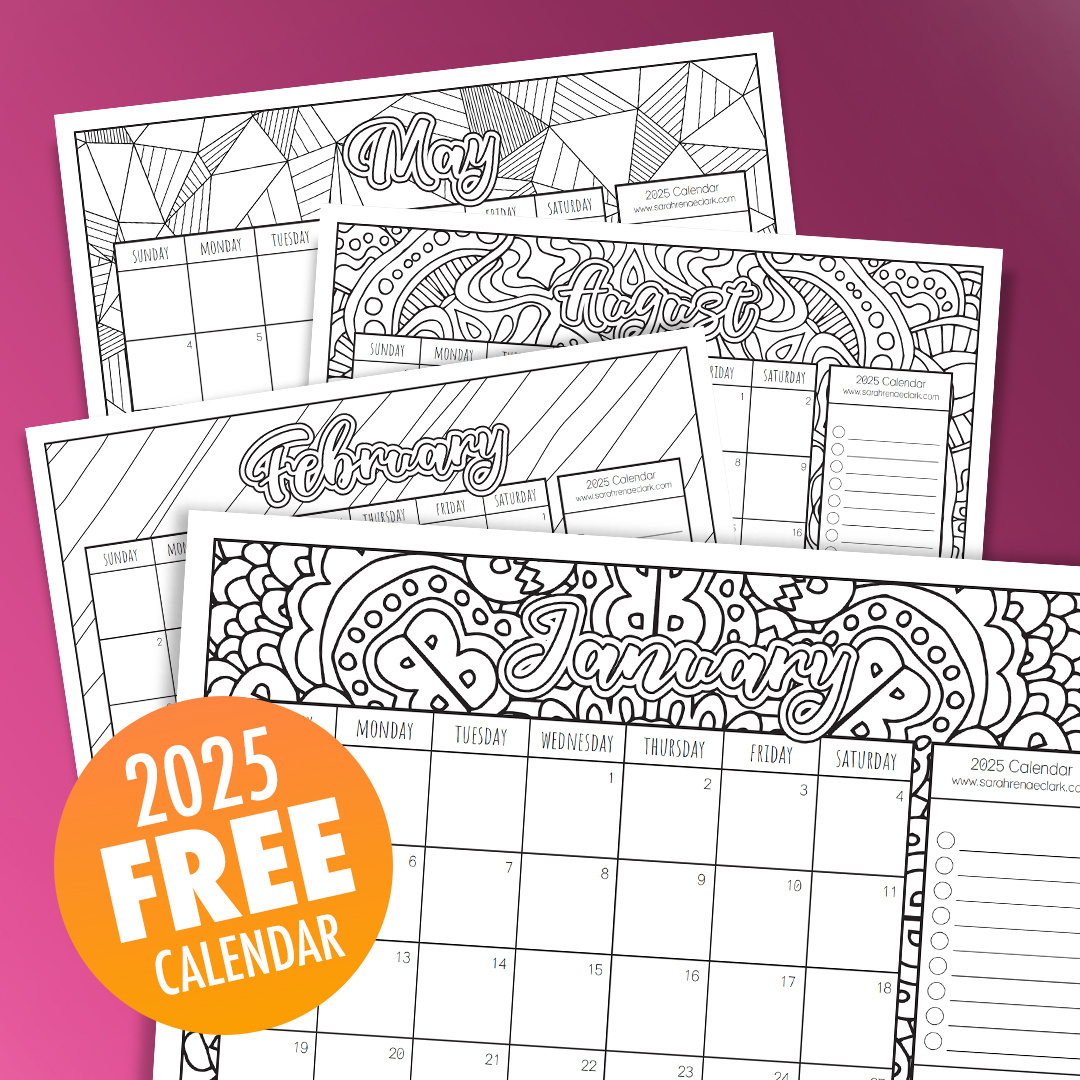 Free 2025 Colouring Calendar - Fun Creative Planning for Calendar 2025 Creator Free Printable