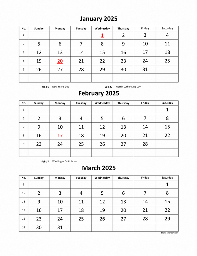 Free Download Printable Calendar 2025, 3 Months Per Page, 4 Pages inside 2025 Calendar Printable 3 Months Per Page