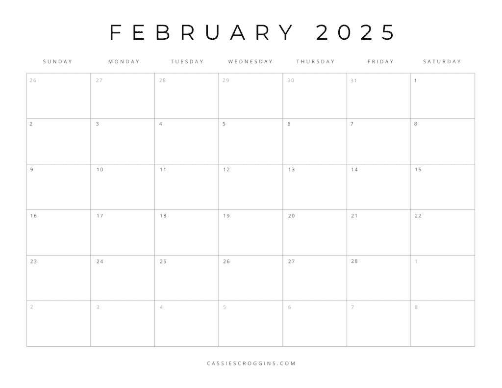 Free Printable 2025 Blank Calendar Templates (All 12 Months) intended for Printable 2025 Monthly Calendar with Holidays