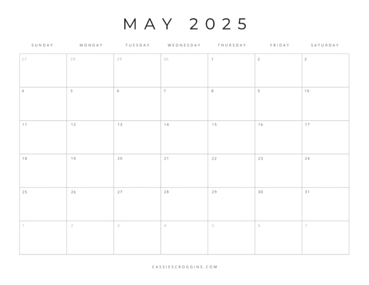 Printable Calendar 2025 Pages Free