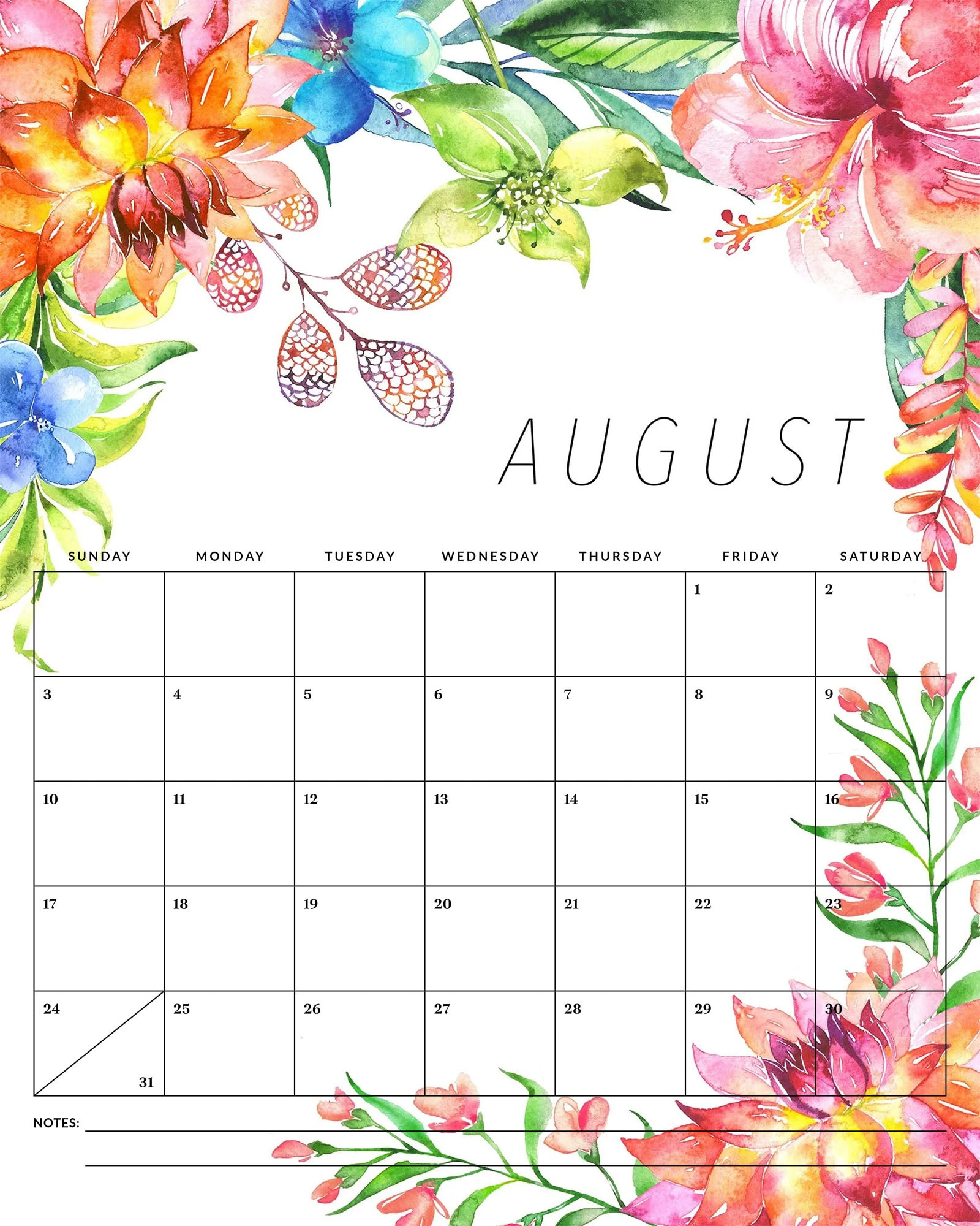 Free Printable 2025 Floral Calendar - The Cottage Market regarding 2025 Floral Calendar Printable