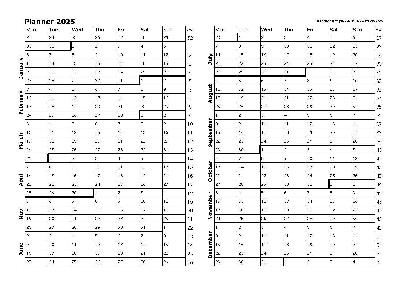 Free Printable Calendars And Planners 2025, 2026 And 2027 for Daily Calendar 2025 Free Printable