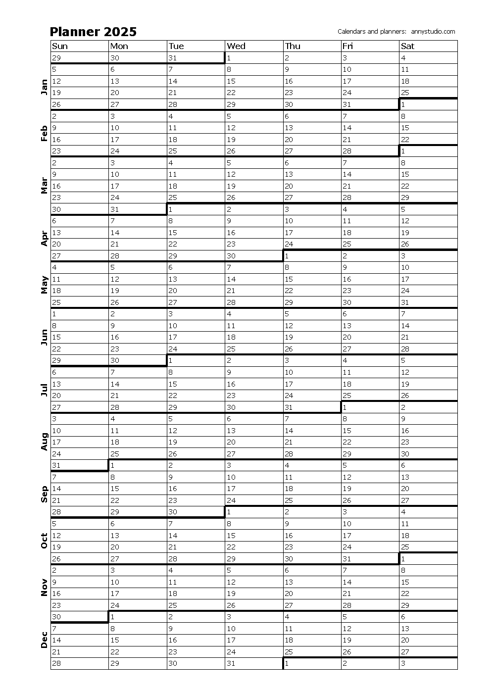 Free Printable Calendars And Planners 2025, 2026 And 2027 regarding Calendar 2025 Printable Planner