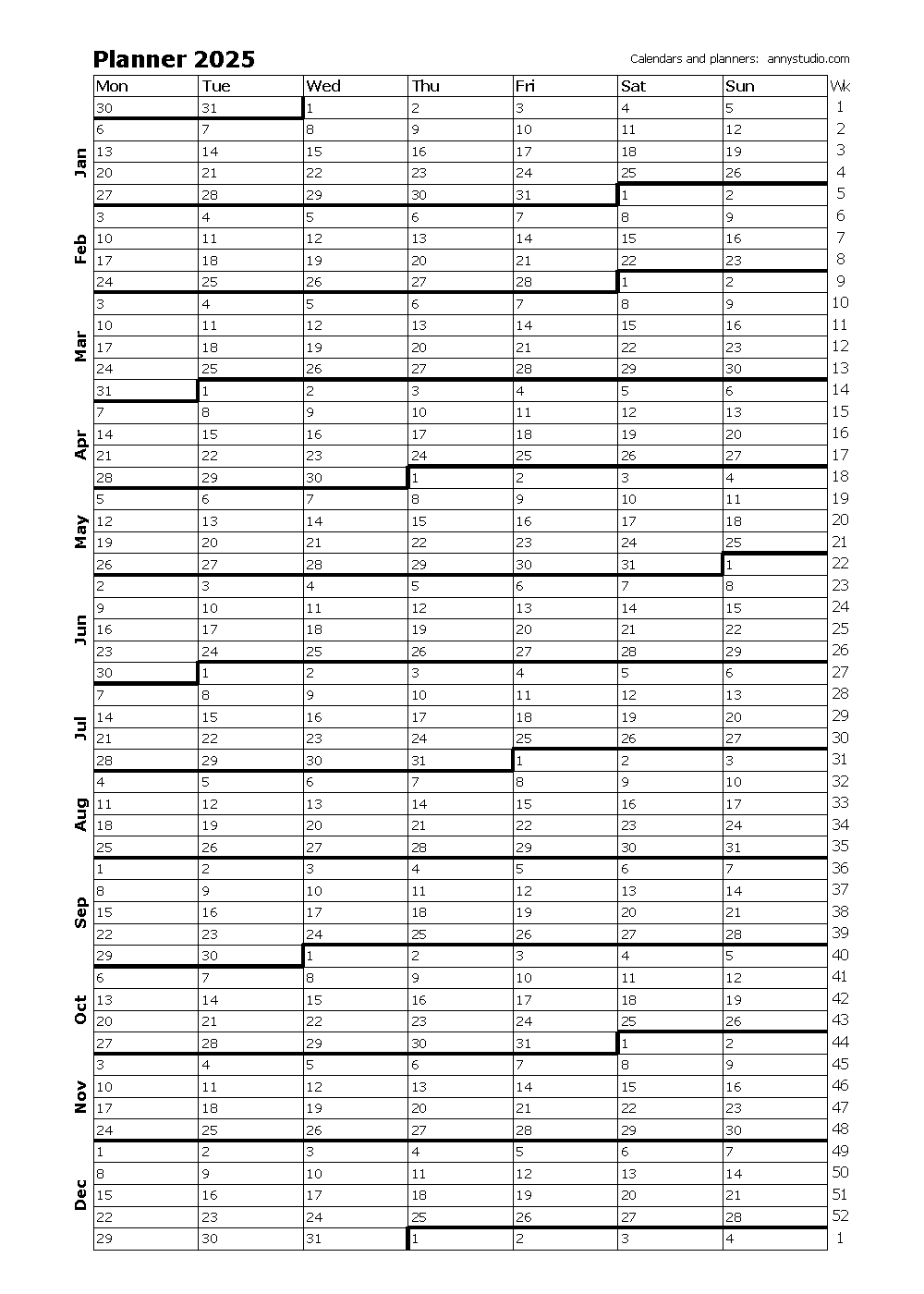 Free Printable Calendars And Planners 2025, 2026 And 2027 with regard to Calendar 2025 Planner Printable