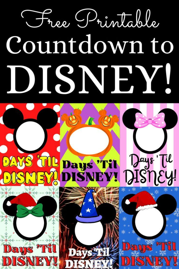 Disney Countdown Calendar 2025 Printable