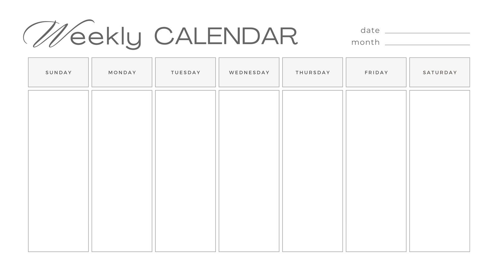 Free, Printable, Customizable Weekly Calendar Templates | Canva for 7 Day Calendar Printable