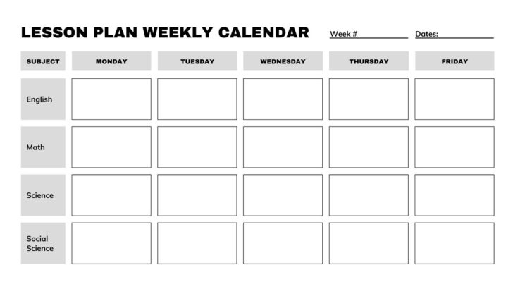 3 Week Calendar Template Printable