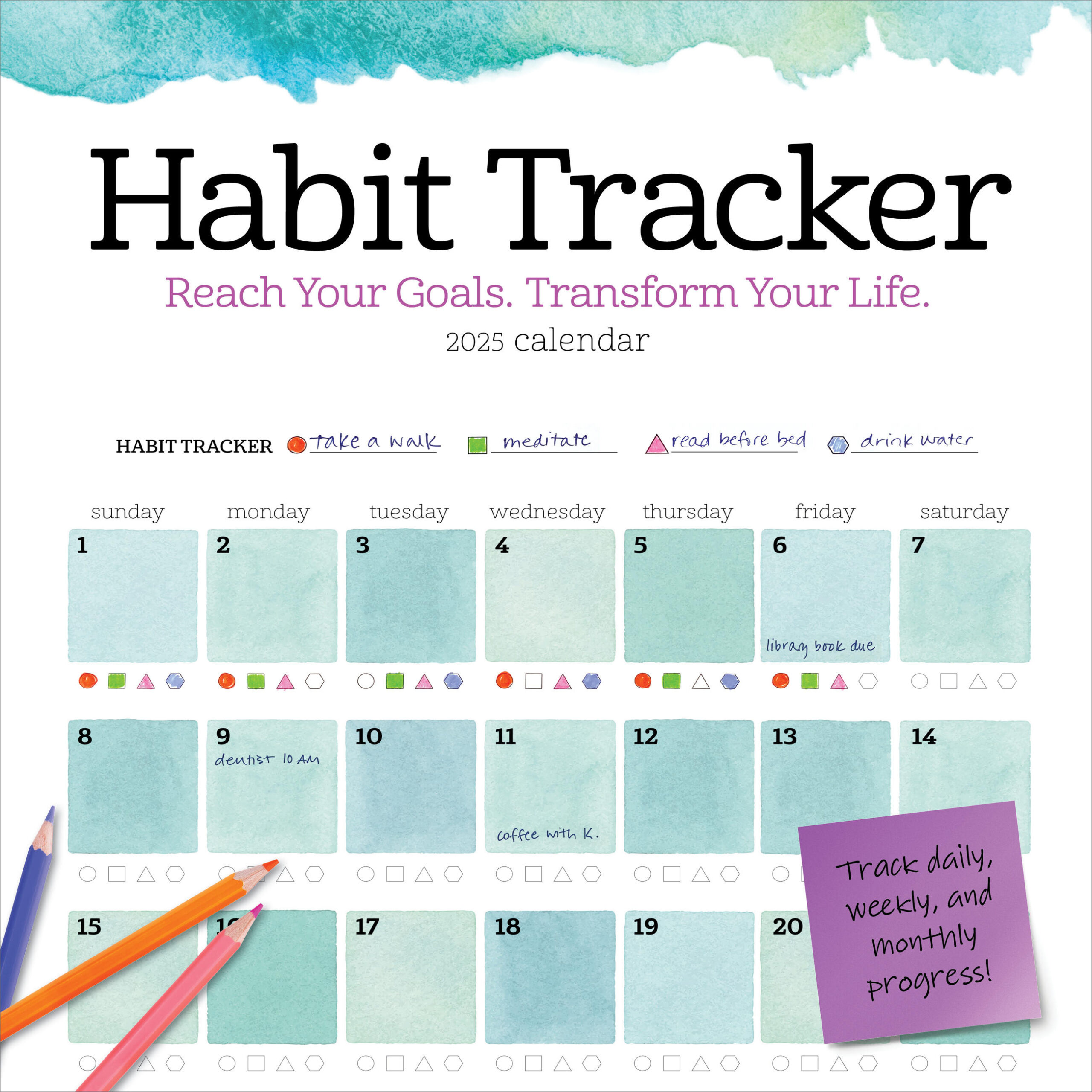 Habit Tracker Wall Calendar 2025Workman Calendars | Hachette in Habit Tracker Calendar 2025 Printable