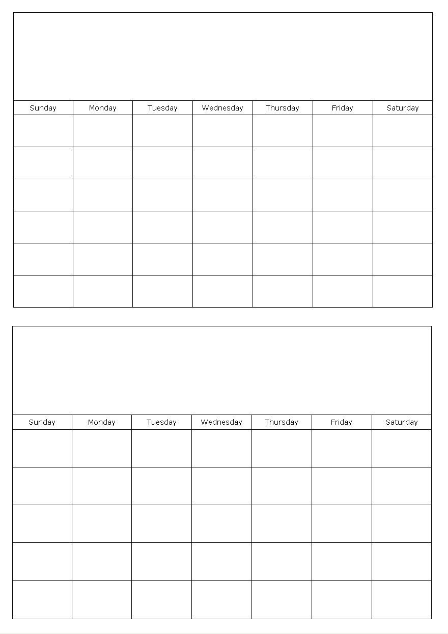 Incredible Free Printable Two Month Calendar – Printable Blank with 2 Month Printable Calendar