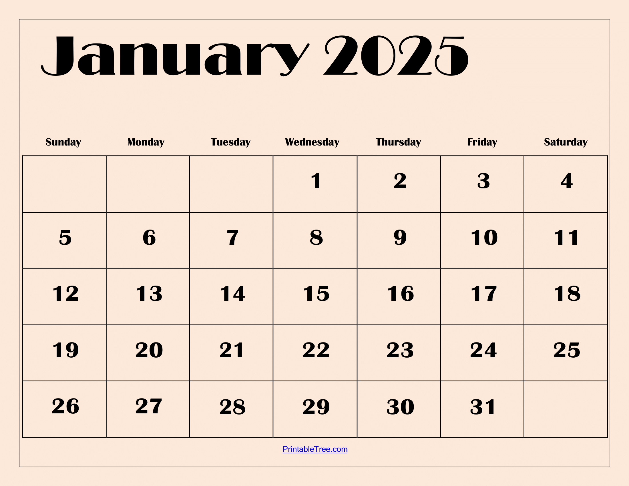 January 2025 Calendar Printable Pdf Template With Holidays for 2025 Jan Calendar Printable