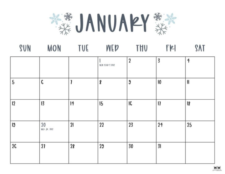 Printable Free Printable Calendar 2025