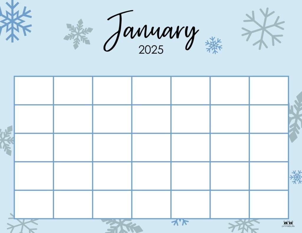 January 2025 Calendars - 107 Free Printables | Printabulls in January Printable Calendar 2025 Free