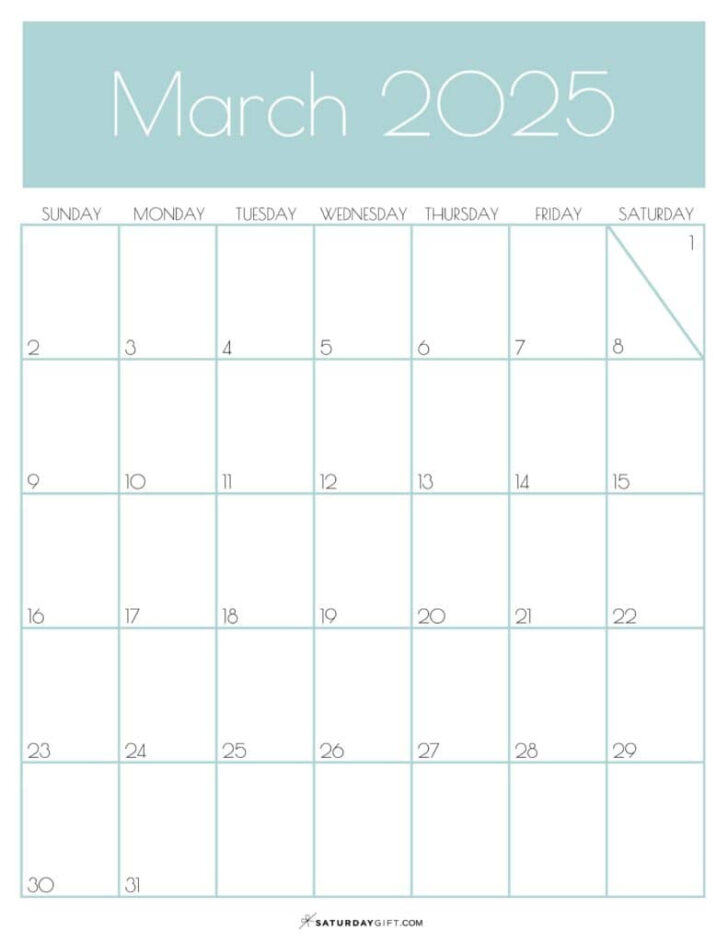 March 2025 Calendar Printable Vertical