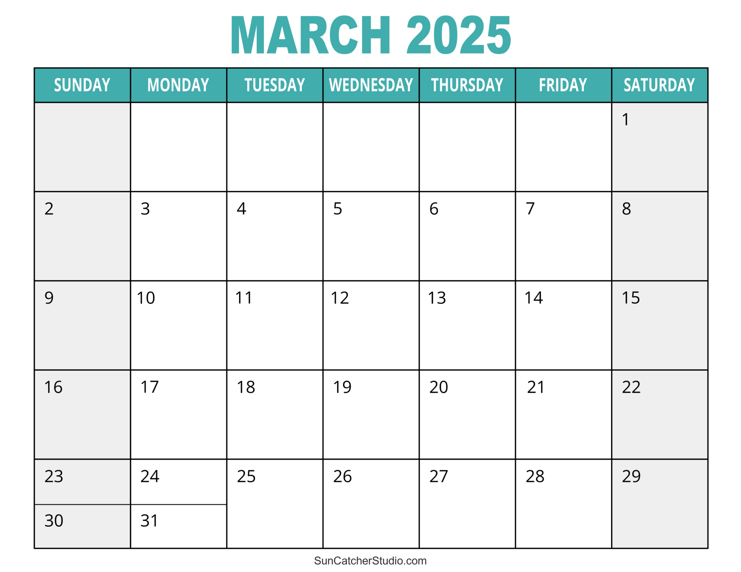 March 2025 Calendar (Free Printable) – Diy Projects, Patterns for Printable 2025 Calendar Monthly