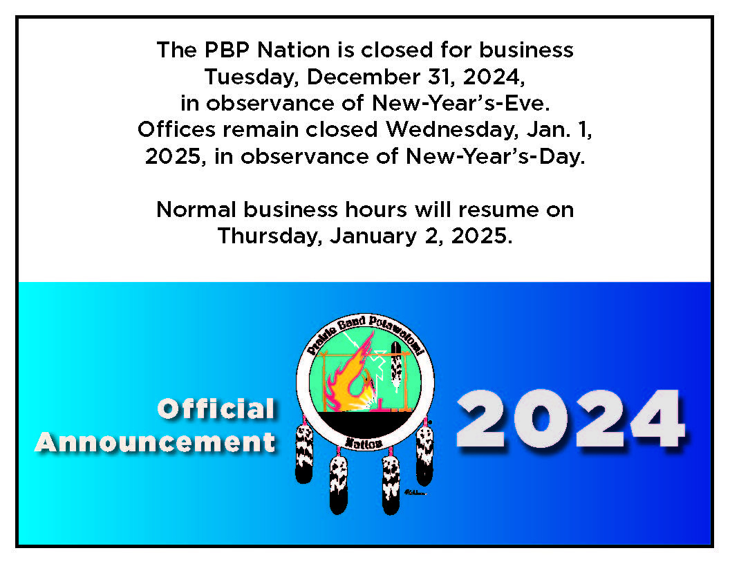 Pbp Closed For New Year&amp;#039;S Eve &amp;amp; New Year&amp;#039;S Day - Prairie Band intended for Potawatomi Bingo Calendar 2025 Printable