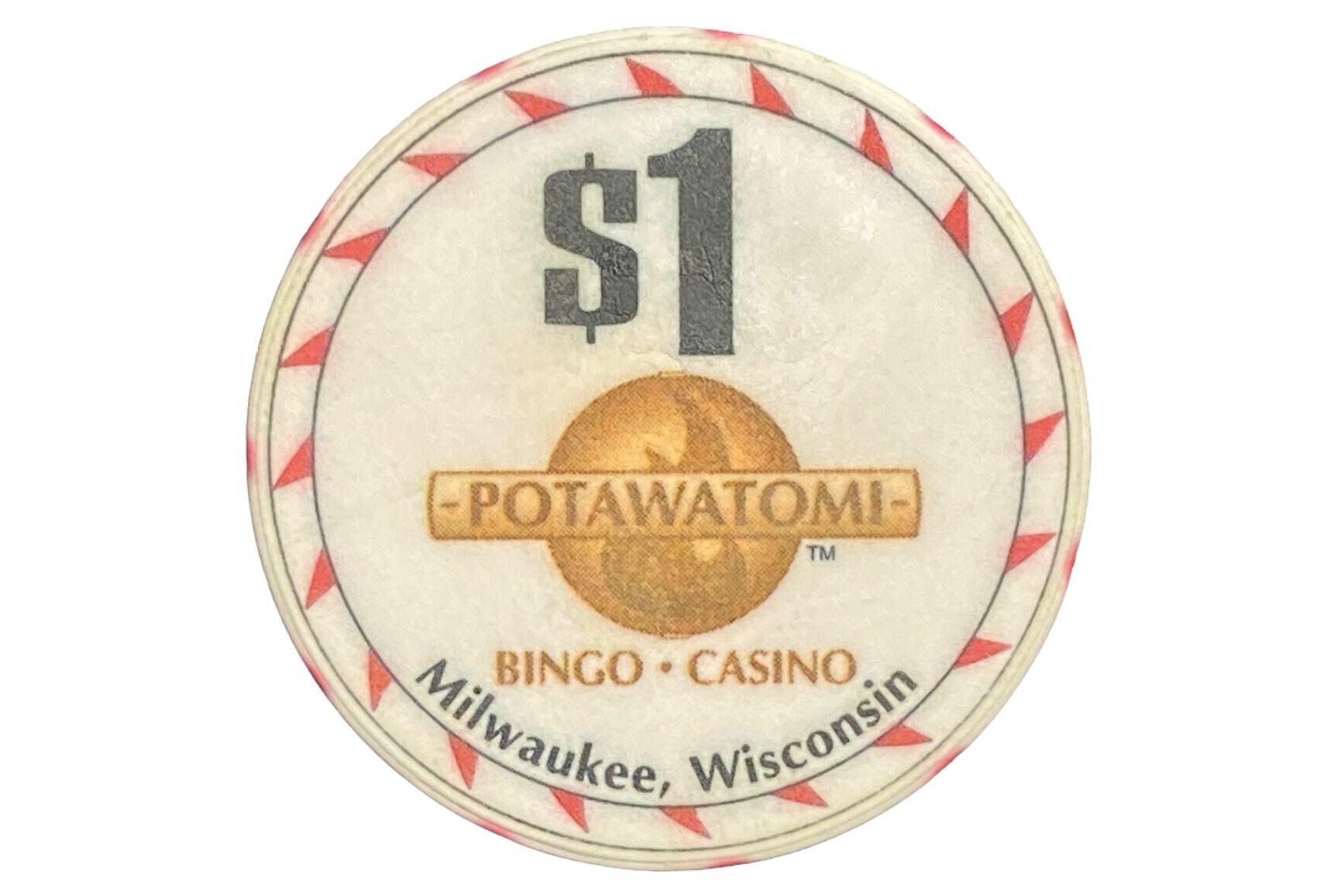 Potawatomi Bingo Casino 1.00 Chip Indian Casino Milwaukee within Potawatomi Bingo Calendar 2025 Printable