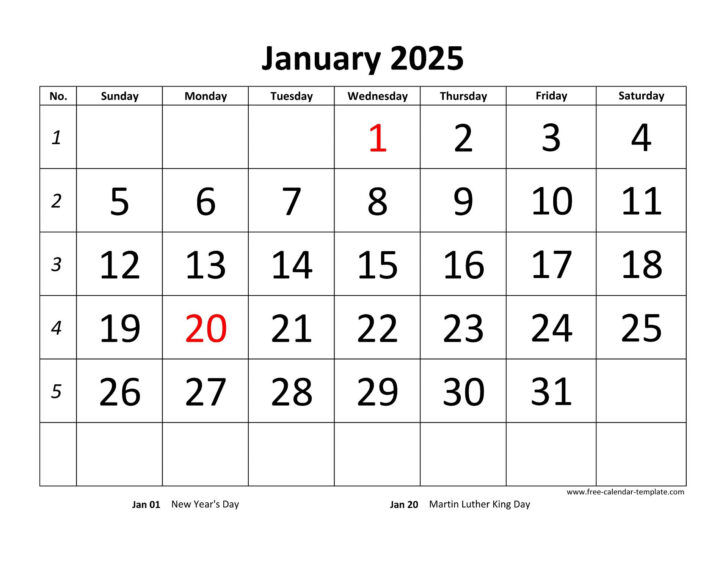 Editable Free Printable Calendar 2025