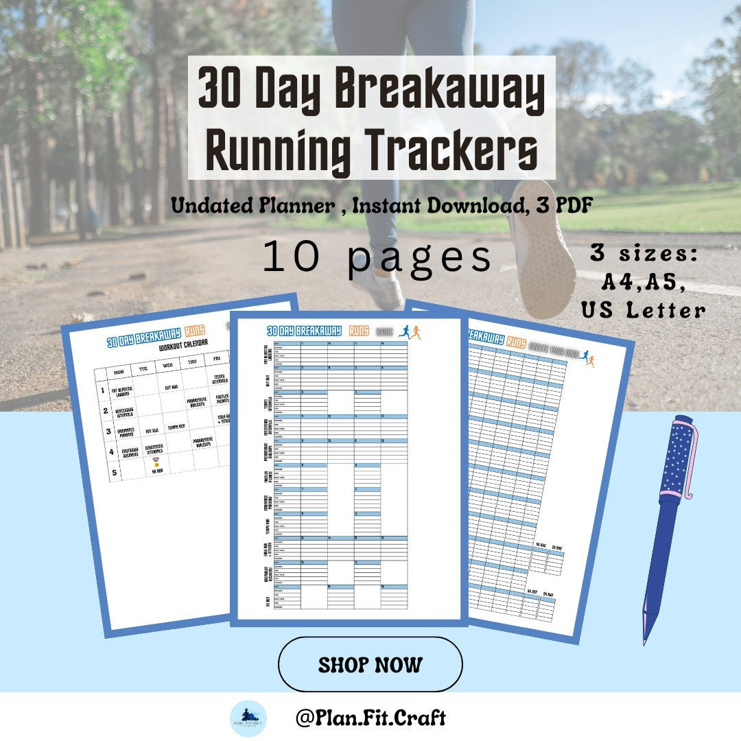 Running Tracker And Calendar Perfect Resource For 30 Day Breakaway within 30 Day Breakaway Calendar Printable