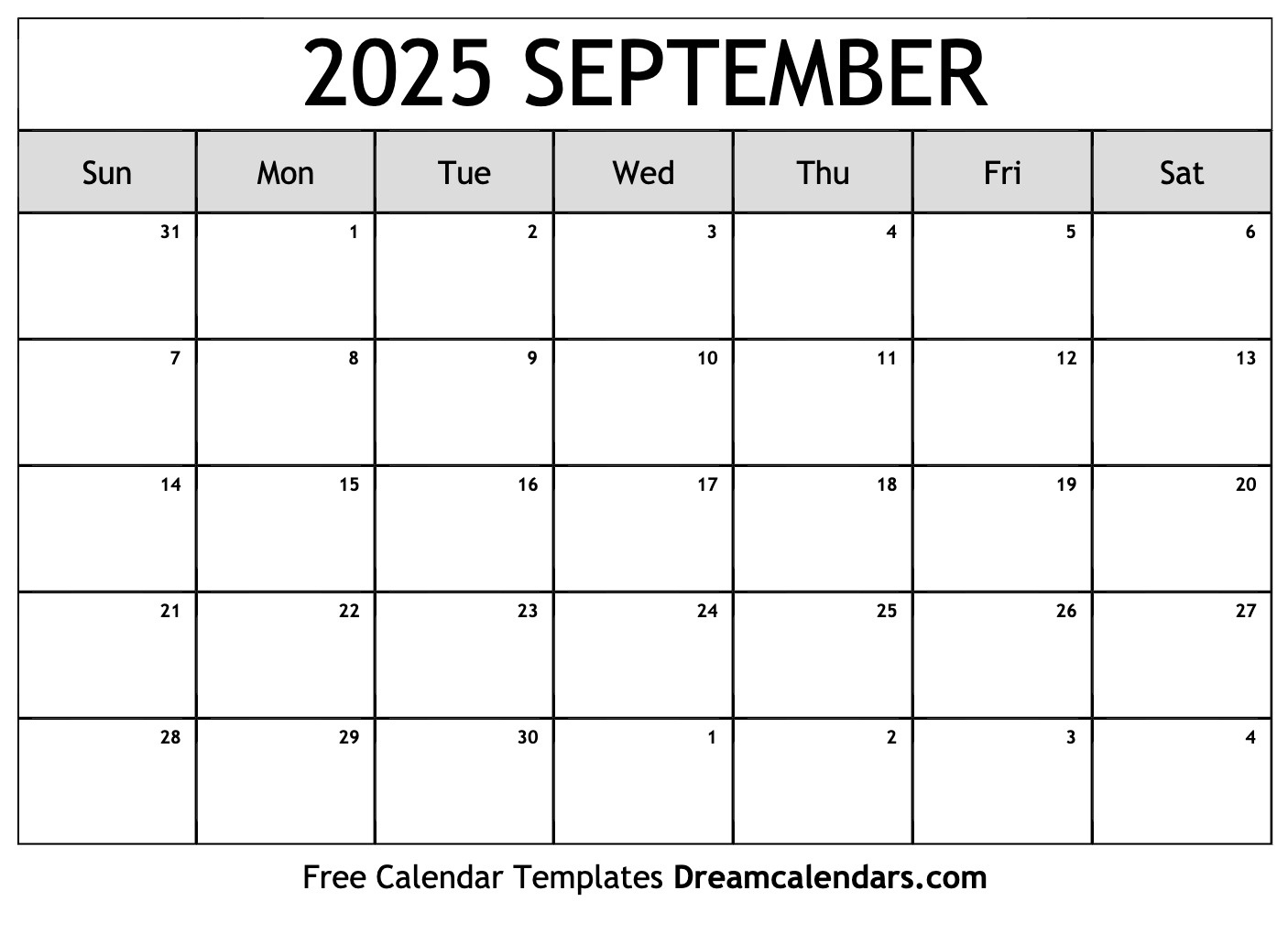 September 2025 Calendar - Free Printable With Holidays And Observances for Sept 2025 Calendar Printable Free