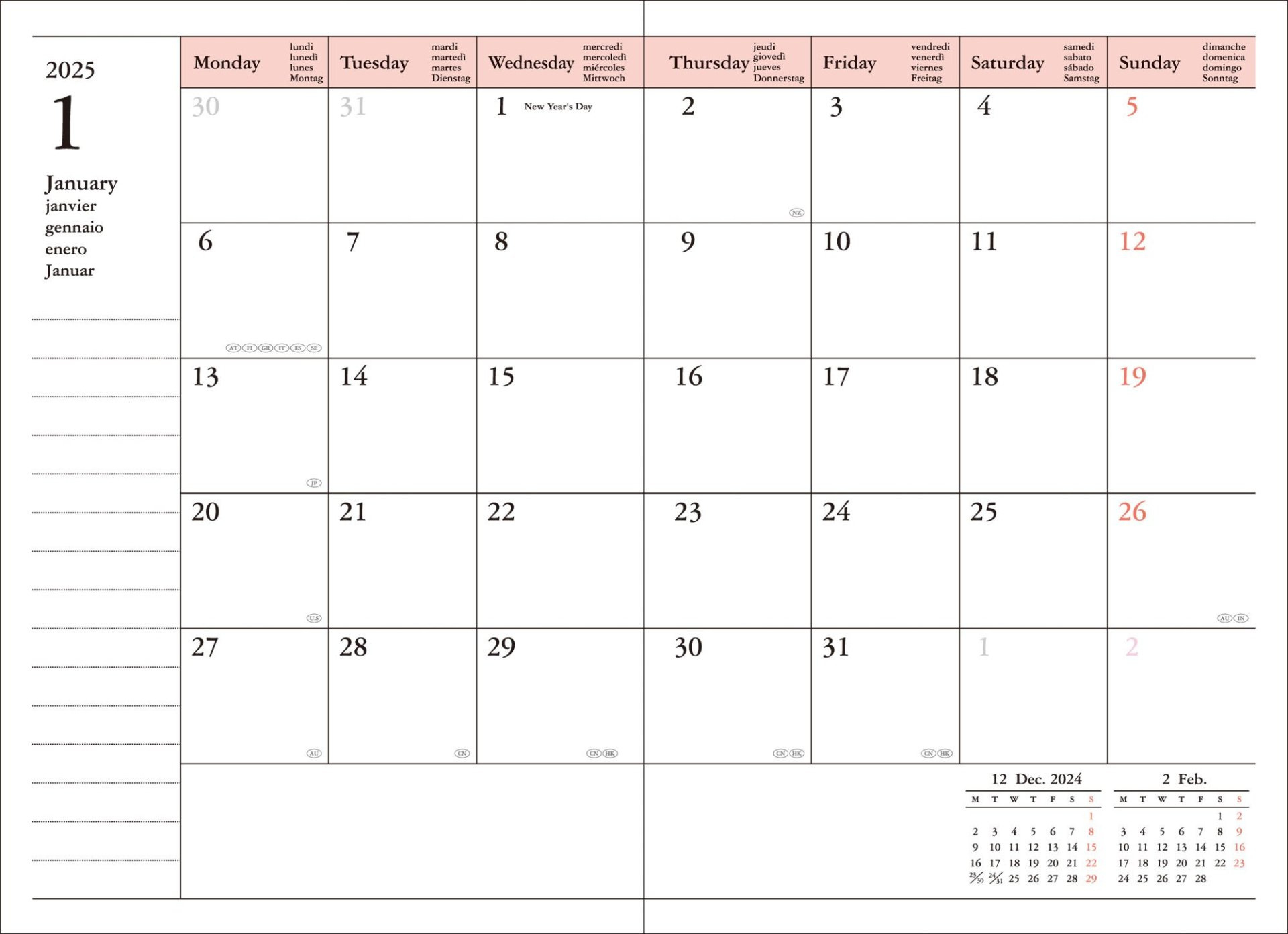 Shop Mark&amp;#039;S Weekly Calendar 16 Months Gradient Online At Modulor within 16 Month Calendar Printable