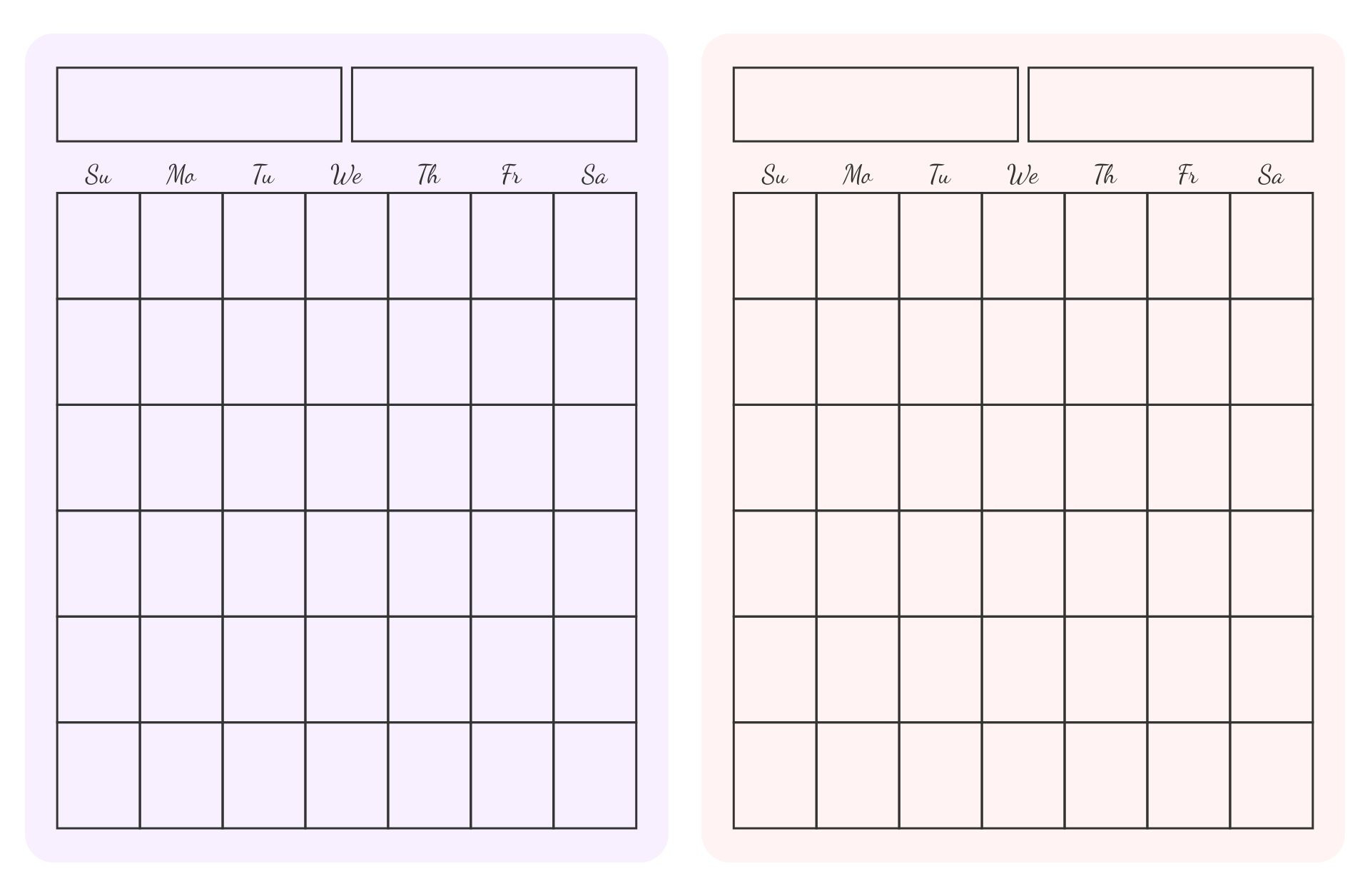 Two-Month Calendar - 10 Free Pdf Printables | Printablee with 2 Month Calendar Printable Free