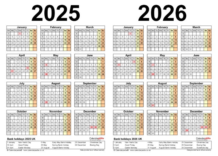 2025-2026 Calendar Printable Free Download