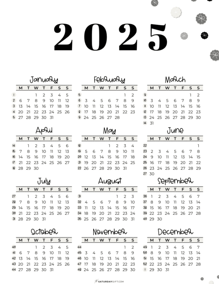 One Week Printable Calendar 2025