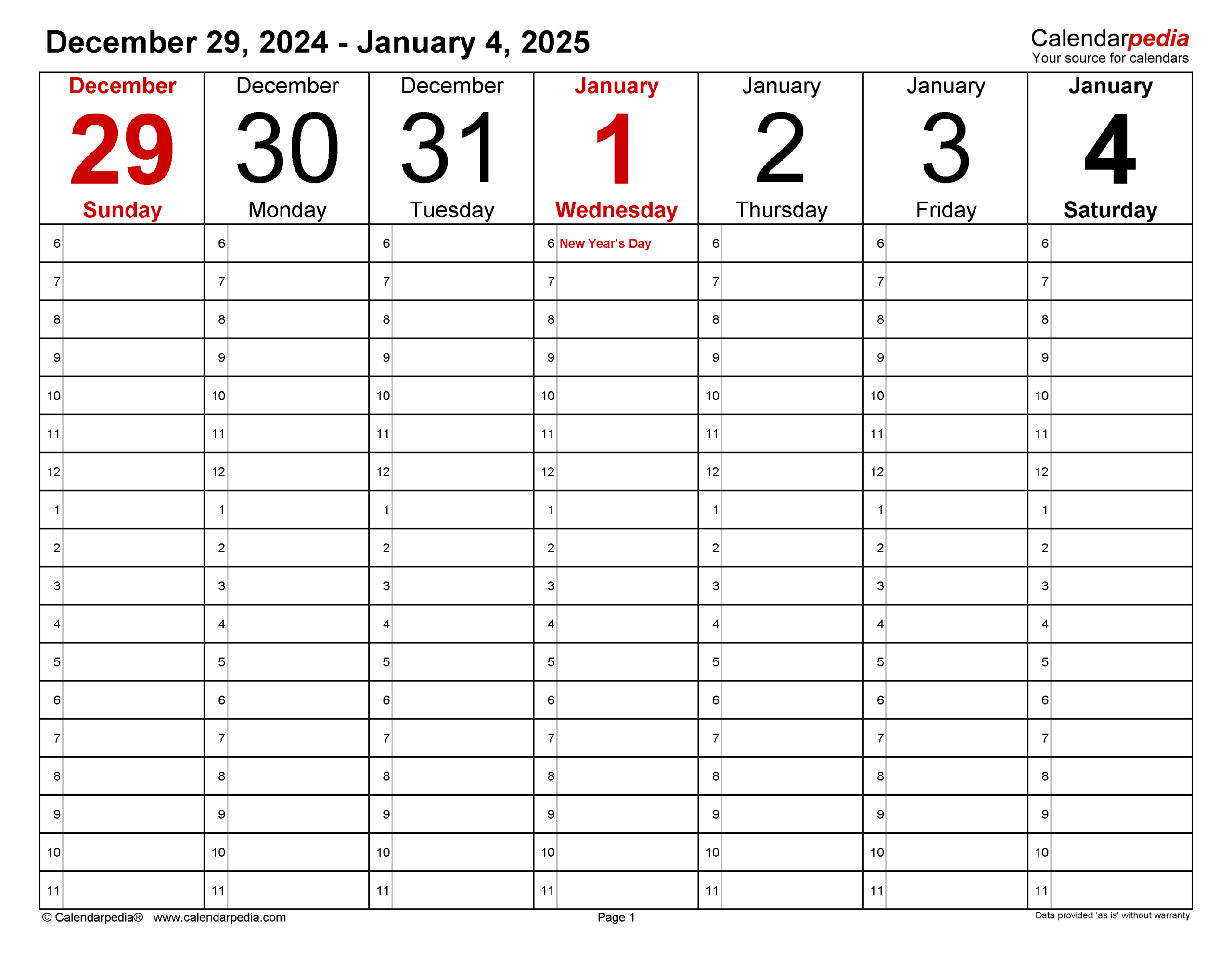 Weekly Calendars 2025 For Pdf - 12 Free Printable Templates for Printable Calendar 2025 Weekly Planner